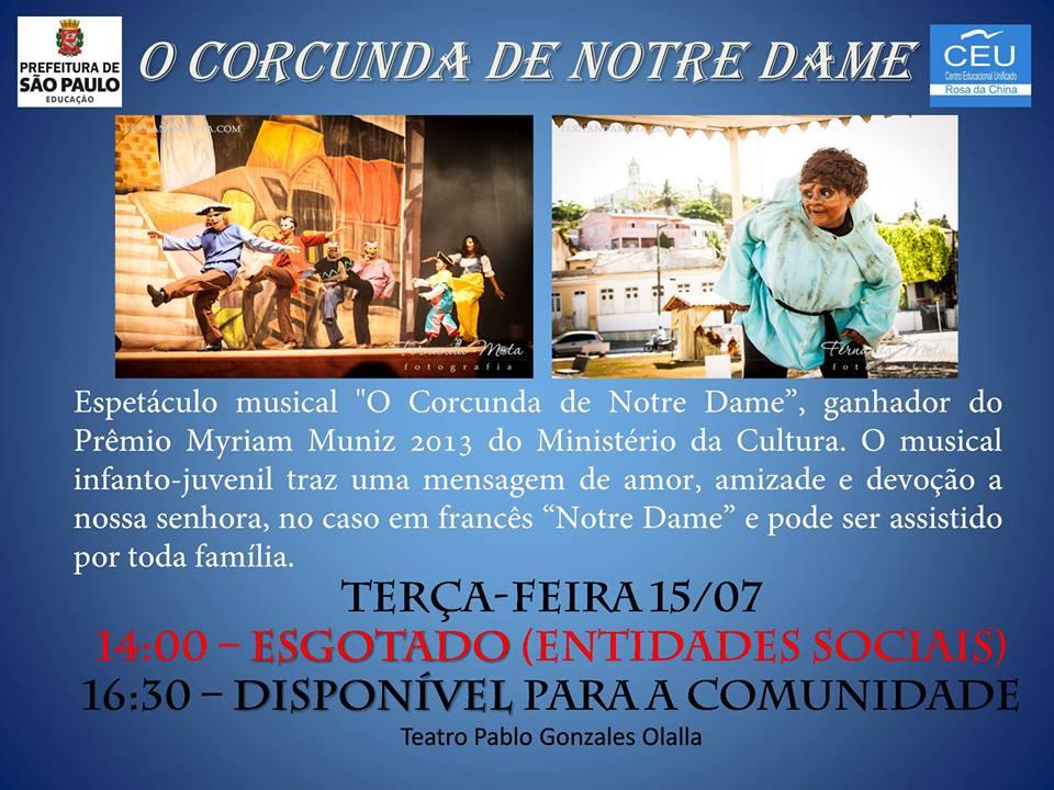 Musical sergipano “O Corcunda de Notre Dame”, com duas sessões esgotadas em São Paulo