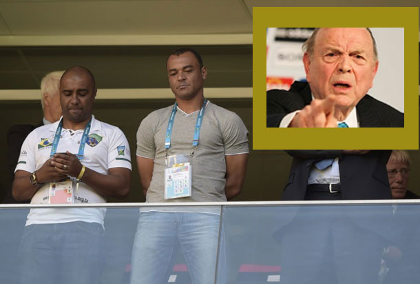 Presidente da CBF  barra o jogador  “Cafu” de entrar no vestiário da seleção após derrota