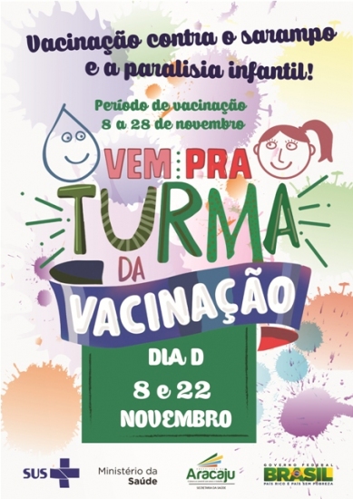 Sábado tem vacinação contra a Poliomielite e o Sarampo nos shoppings da Capital