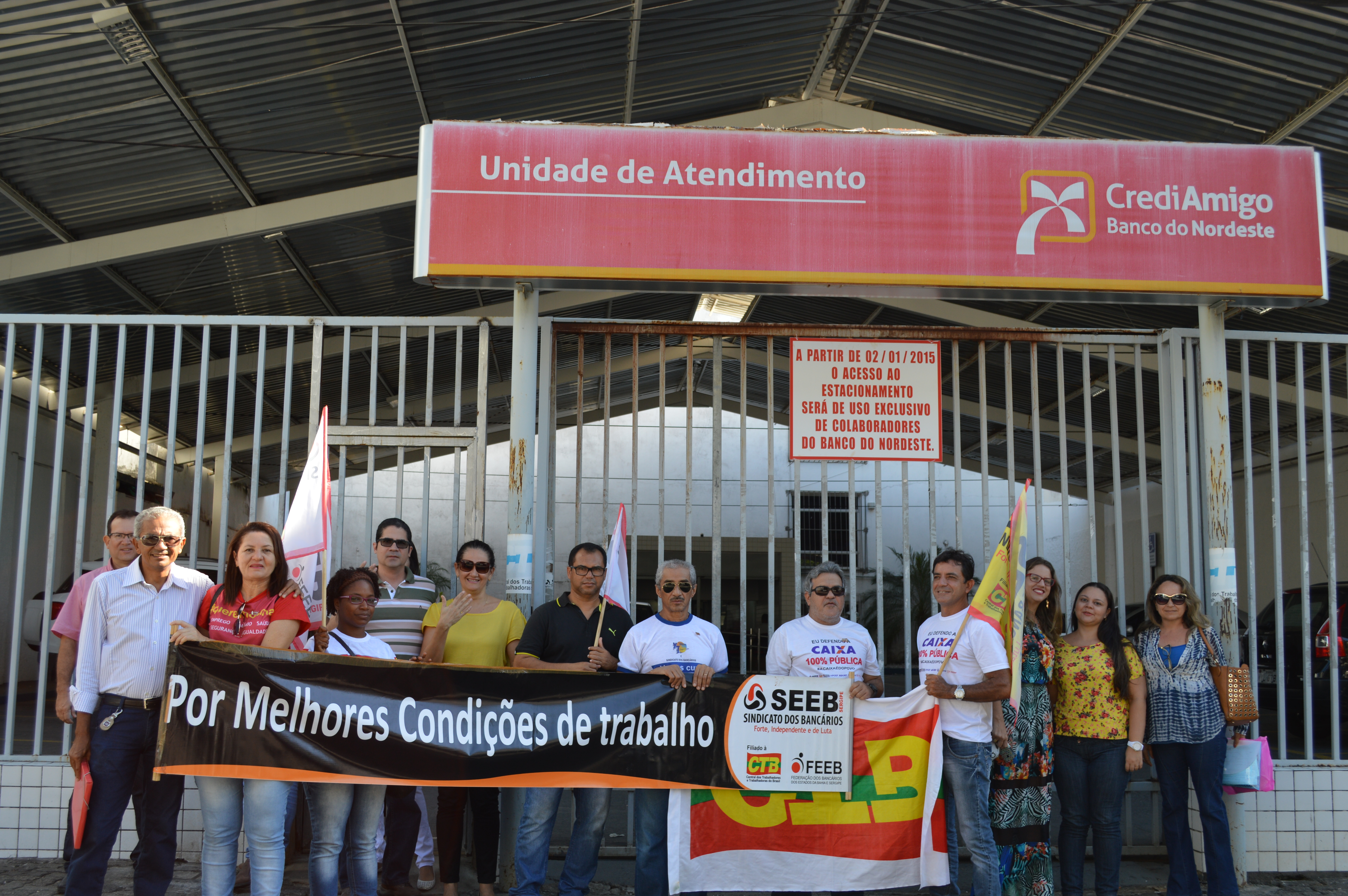 Sindicato dos Bancários de Sergipe retarda abertura de expediente no BNB