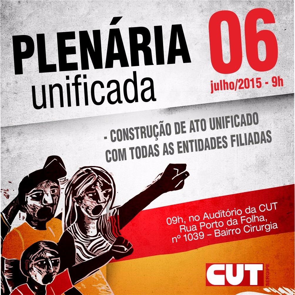 Plenária Unificada na CUT/SE discute calendário de lutas