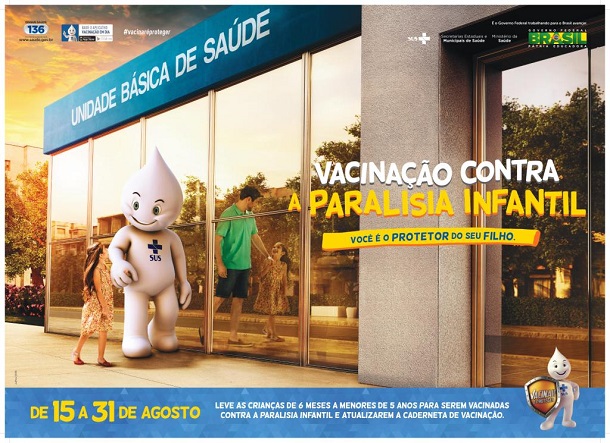 Vacinação contra a Paralisia Infantil inicia dia 15 em todos os municípios Sergipanos