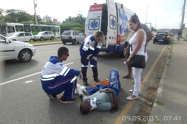 ACIDENTE: Por falta do SAMU jovem é socorrido por ambulância particular