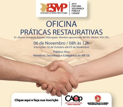 MP realizará “Oficina de Práticas Restaurativas”