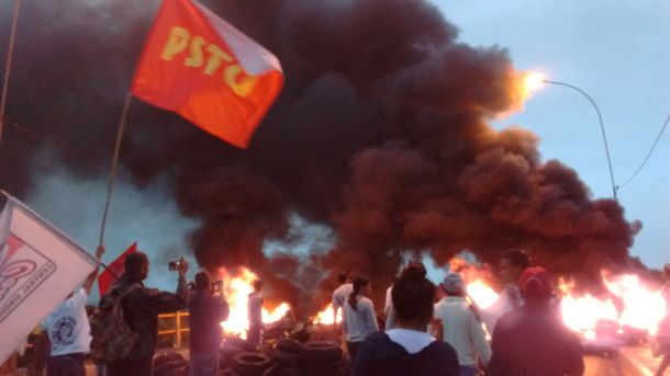Greve geral: manifestantes bloqueiam Avenida Marechal Rondon