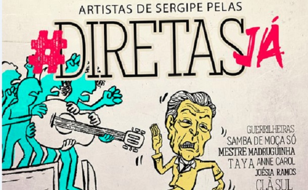 Artistas sergipanos realizam ato político e cultural por Diretas Já