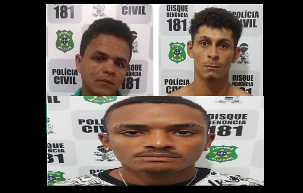 Policiais de Nossa Senhora das Dores prendem três acusados de roubos e trafico de drogas