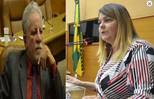 Deputado Francisco Gualberto parabeniza promotora Euza Missano pela palestra sobre Direitos do Consumidor