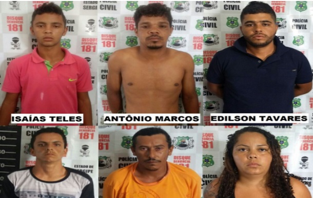 Seis pessoas são presas em operação policial no município de Lagarto