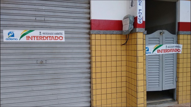Posto de combustível é interditado pela Adema na cidade de Aquidabã