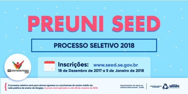 Continuam abertas as inscrições para o Processo Seletivo do Preuni