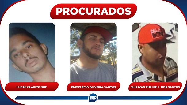 SSP divulga imagens dos assaltantes do açougue no Ponto Novo
