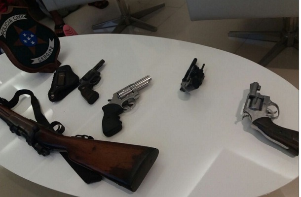 Mais de 1.000 armas de fogo foram apreendidas em Sergipe em 2017