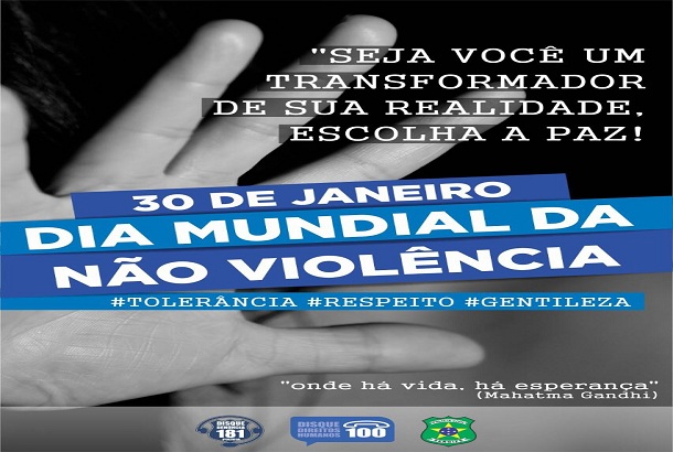 Polícia realiza nesta terça “Blitz da Paz” em alusão ao Dia Mundial da Não-Violência