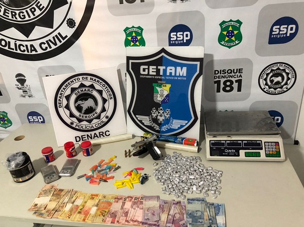 Ação Conjunta Denarc e Getam prendem traficantes e drogas em Nossa Senhora do Socorro