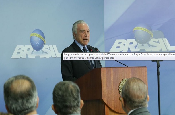 Governo Federal vai usar forças federais para desbloquear rodovias