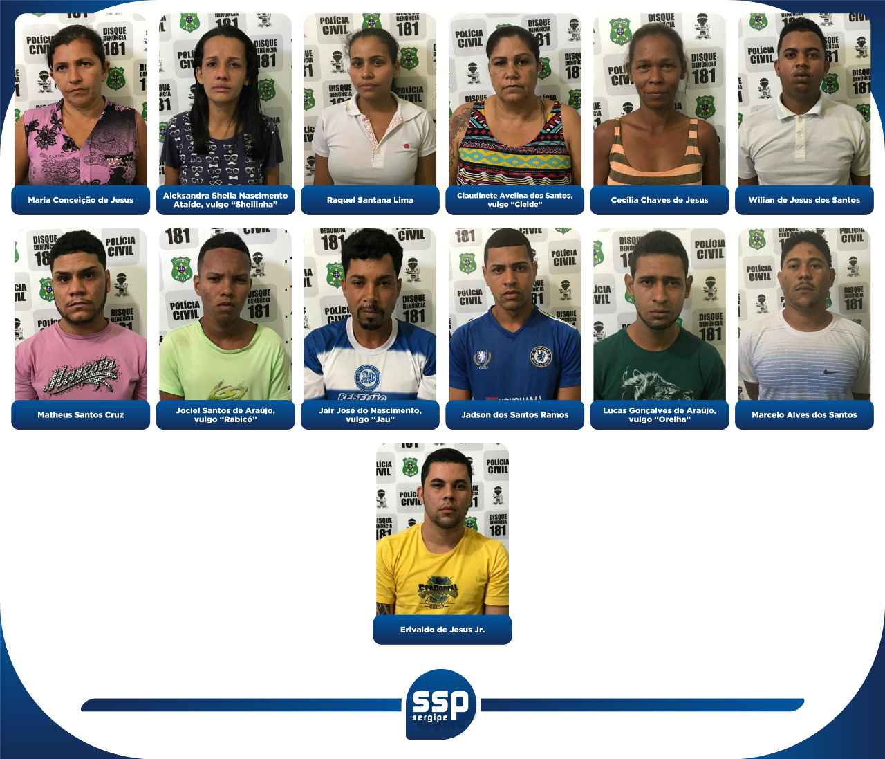 13 são presos em operação na cidade de Umbaúba