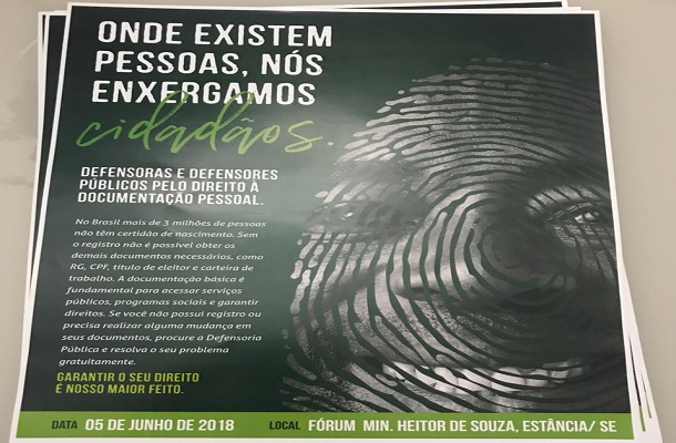 Defensoria Pública realiza Mutirão de Registro Civil amanhã em Estância