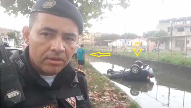 Motorista perde o controle da direção e carro cai em canal no Veneza em Aracaju