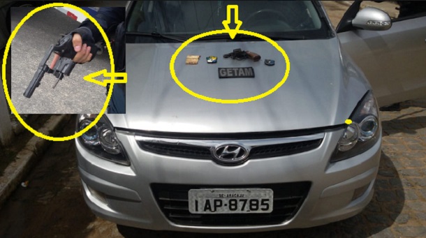 Policiais do GETAM prende homem com armas de fogo e apreende adolescente que estava com ele