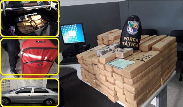 Policiais do 5 º BPM apreendem mais de 100 kg de drogas no Conjunto João Alves