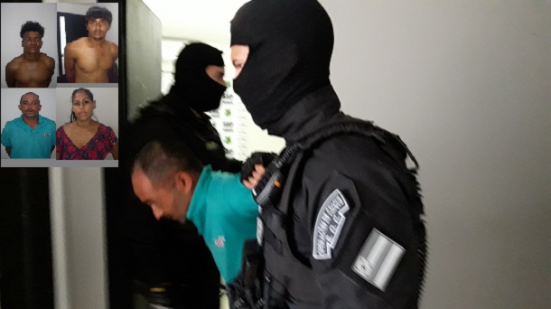 Com o apoio do GERB quatro pessoas são presas em Riachão do Dantas pelo DHPP de Sergipe