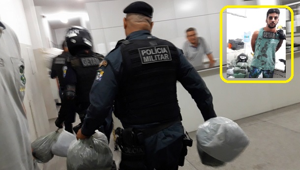 Policiais do CHOQUE apreendem mais de 80 Kg de maconha na Barra dos Coqueiros