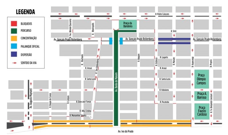 SMTT divulga esquema de trânsito para desfile cívico na Barão de Maruim