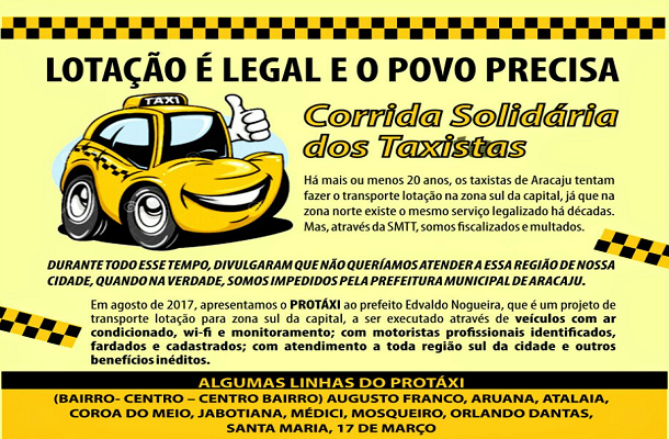 Taxistas fazem manifestação para cobrar liberação do lotação para zona Sul da Capital