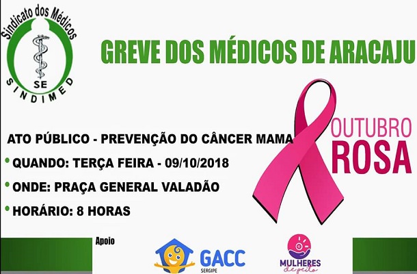 Médicos de Aracaju farão um ato público amanhã na praça General Valadão