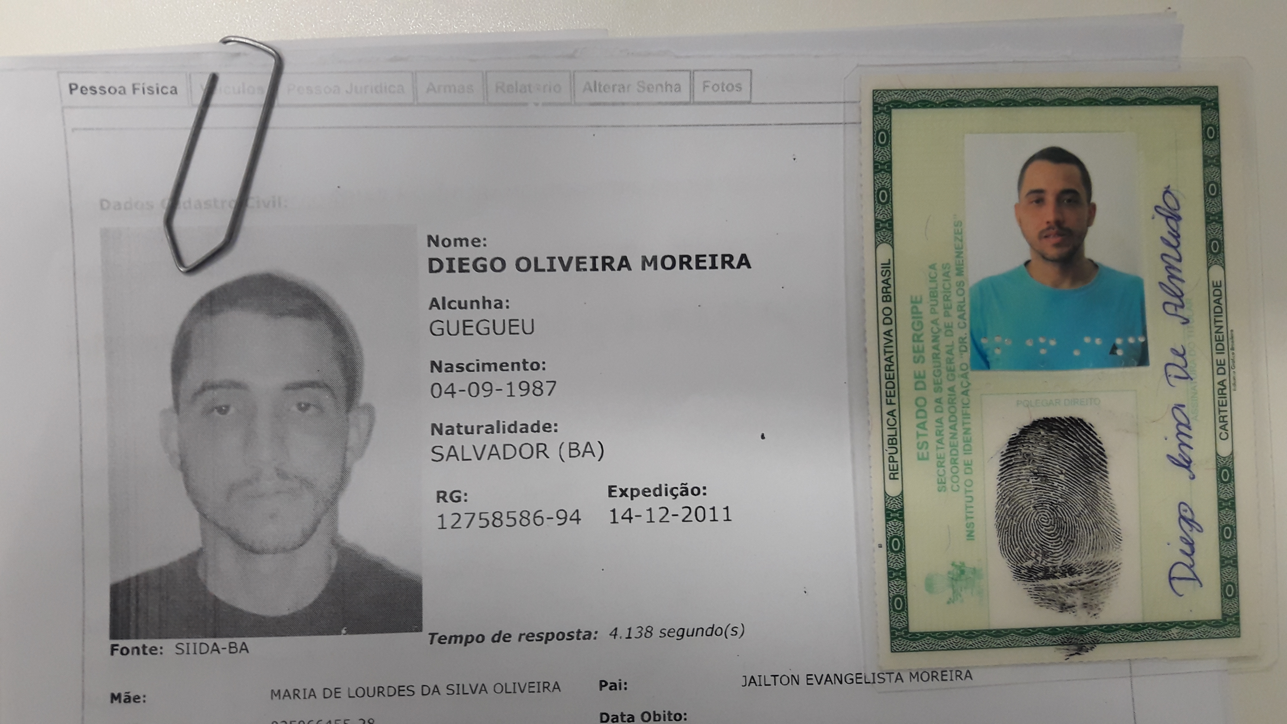 Fugitivo da Bahia é  preso em Sergipe pelos policiais da Barra dos Coqueiros