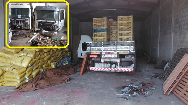 Polícia de Sergipe encontra em Itabaiana desmanches de caminhões roubados em Pernambuco