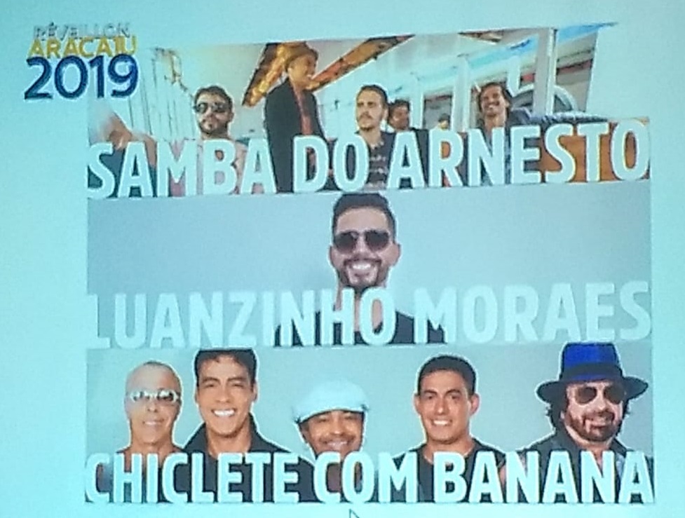 Chiclete com Banana vai se apresentar no Réveillon 2019 de Aracaju