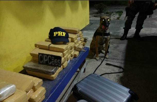 Dois homens que traziam drogas de São Paulo para o Nordeste foram presos pela PM e PRF