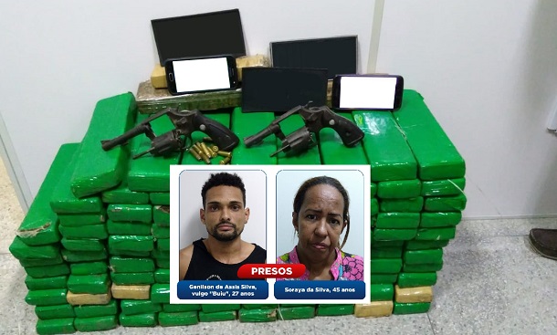 Casal é preso e mais de 100 kg drogas são apreendidas em operação conjunta