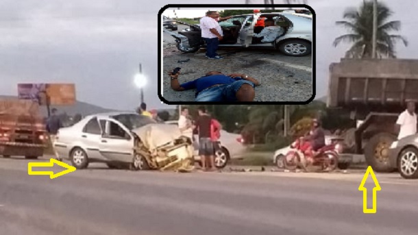 Uma pessoa morre e quatro ficam feridas em acidente grave na SE 235 no município de Areia Branca