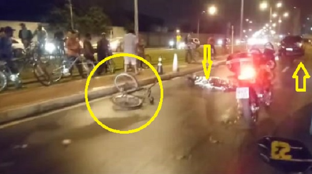 Ciclista morre atropelado por caminhonete após cair na Avenida Etelvino Alves de Lima em Aracaju