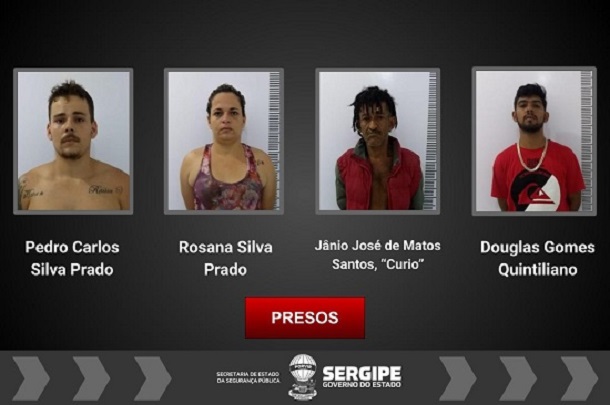 Suspeitos de trafico de drogas são presos pelo DENARC na Coroa do Meio em Aracaju