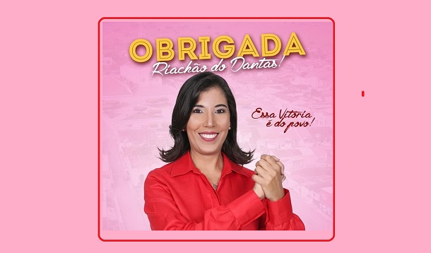 Com 7.243 votos “Simone de Dona Raimunda” é eleita prefeita de Riachão do Dantas