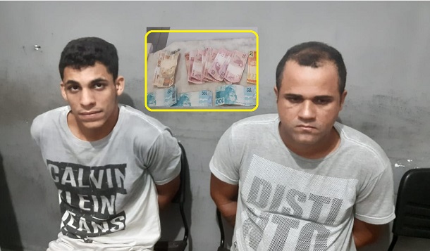 Homens que passavam notas falsas em Lagarto são presos pelos militares do 7º BPM