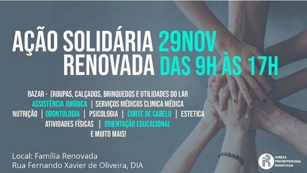 Ação Solidária Renovada aconte nesta sexta-feira em Aracaju com a presença da Defensoria Pública de Sergipe