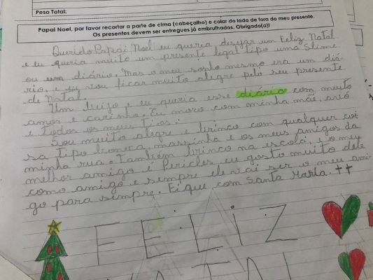 Papai Noel dos Correios bate recorde de cartas recebidas no Estado