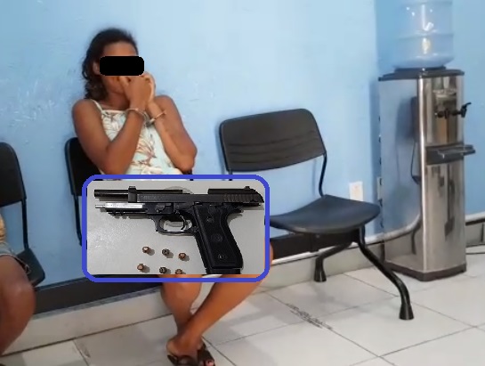 Mulher é presa no réveillon de Aracaju com pistola ponto 40