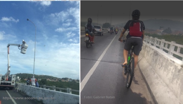 Prefeitura começa a resolver falta de iluminação da ponte que liga Nossa Senhora do Socorro à Aracaju