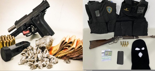 Graças ao 181 homens são presos pelo Denarc  de Sergipe com pistola, coletes, drogas e espingarda