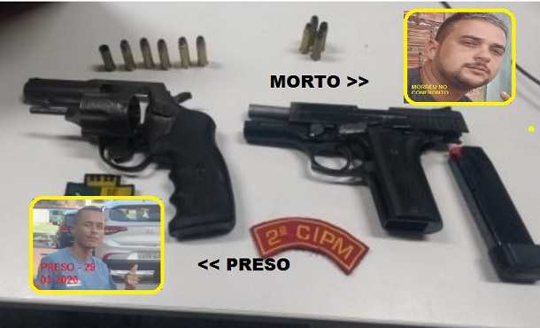 Suspeitos são cercados pela PM de Sergipe na Barra dos Coqueiros e no confronto, um morre e o outro é preso