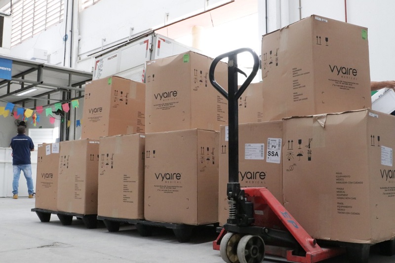 Mais 20 respiradores chegam para reforçar atendimento a pacientes vítimas da covid-19