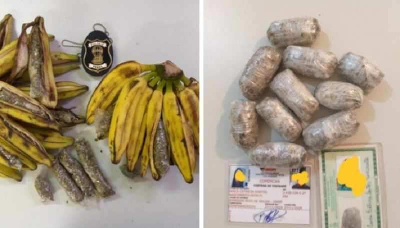 Mulheres são presas tentando entrar no presídio Copemcan com drogas em cascas de bananas e pacote de biscoito