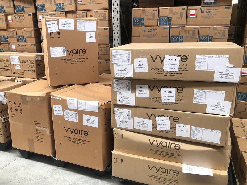 Estado recebe mais 21 respiradores do Ministério da Saúde