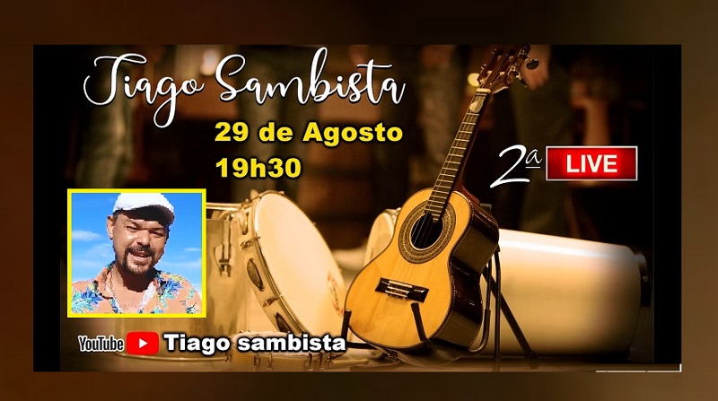 Tiago Sambista realiza sua 2ª LIVE direto de Aracaju